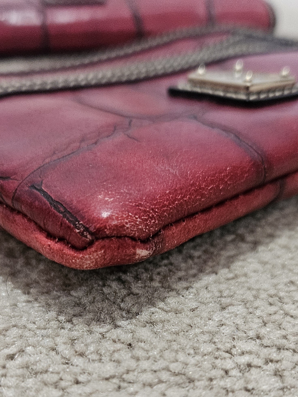 Dooney & Bourke Red Croc-Embossed Leather Wristlet and Clutch Set - Picture 3 of 8